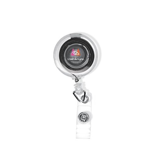 BADGE : PORTE-BADGES RETRACTABLE AVEC METRE RUBAN SOUPLE 1 m - 4