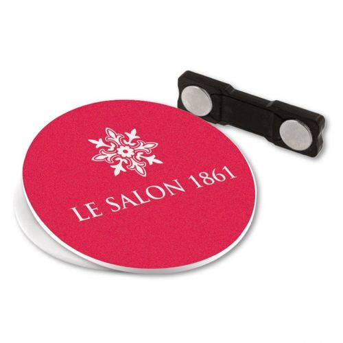 BADGE PLASTIQUE (PS) AVEC AIMANT - 4