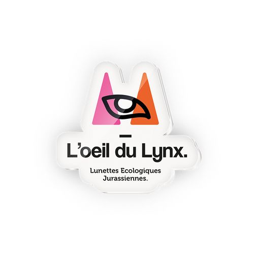 BADGE PLASTIQUE (PMMA) EP.2 mm AVEC PINCE-EPINGLE ET MAXI 20 cm2 - 2