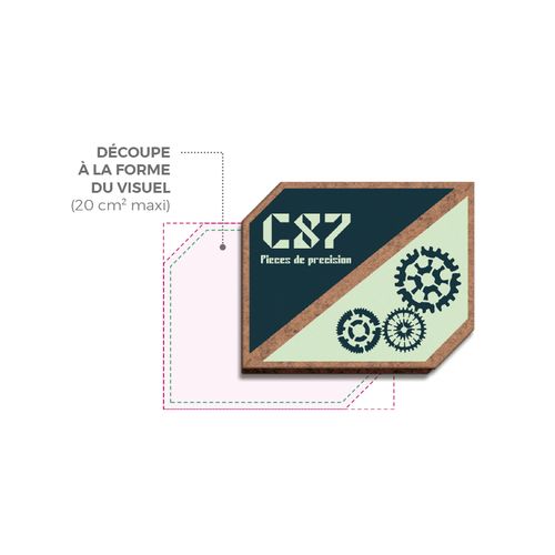 BADGE SUR-MESURE MDF EP 3 mm AVEC AIMANT MAXI 20 cm2 thumbnail 4