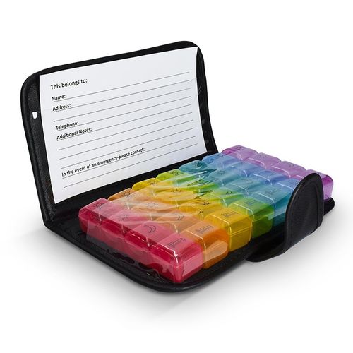 PILULIER HEBDOMADAIRE AVEC ETUI SIMILI CUIR - 2