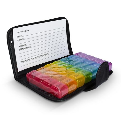 PILULIER HEBDOMADAIRE AVEC ETUI SIMILI CUIR - 5