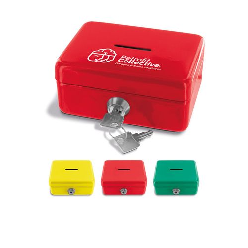 TIRELIRE BOITE METALLIQUE A CLE - 1