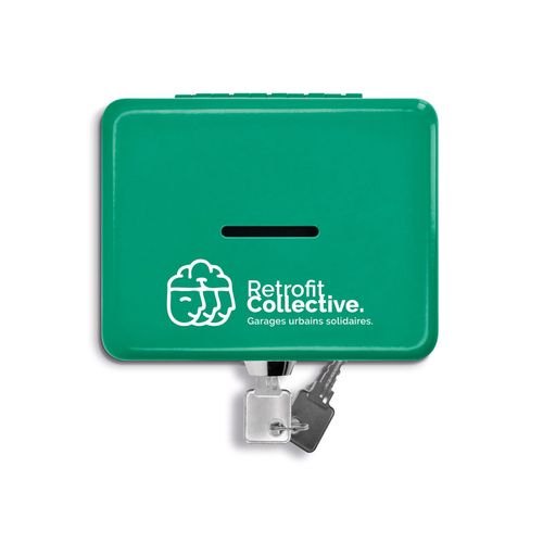 TIRELIRE BOITE METALLIQUE A CLE - 3