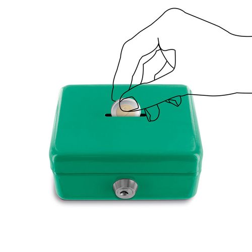 TIRELIRE BOITE METALLIQUE A CLE - 5