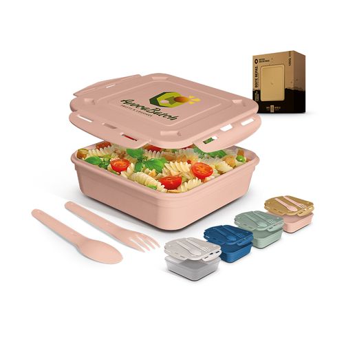 BOITE REPAS (LUNCH BOX) 1.2 l AVEC COUVERCLE, CUILLERE ET FOURCHETTE