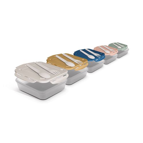 BOITE REPAS (LUNCH BOX) 1.2 l AVEC COUVERCLE, CUILLERE ET FOURCHETTE