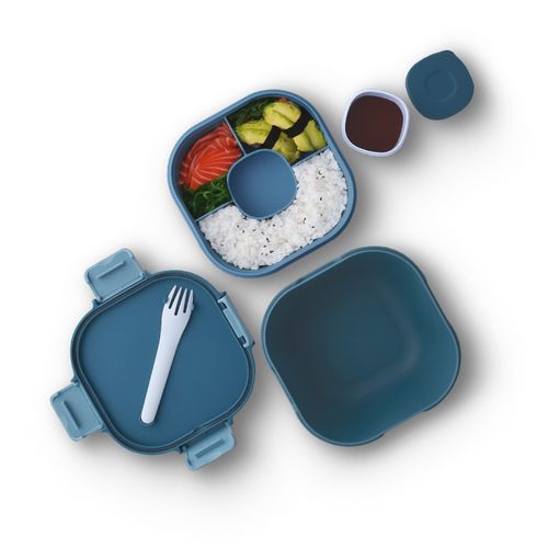 BOITE A REPAS (LUNCH BOX) MULTI-COMPARTIMENTS AVEC FOURCHETTE