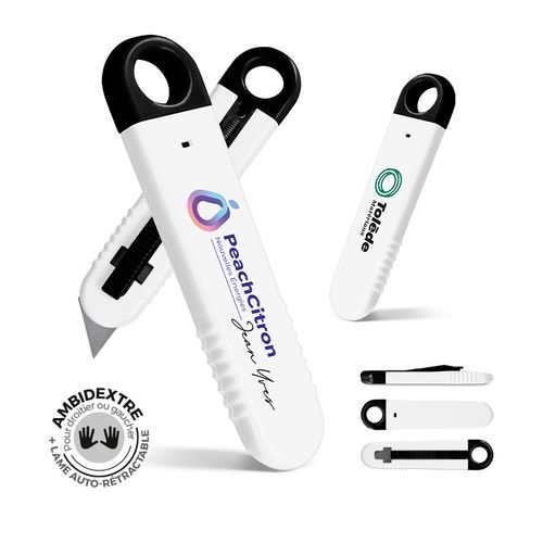CUTTER PLASTIQUE A LAME AUTO-RETRACTABLE - 1