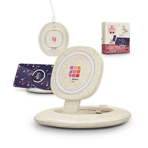 CHARGEUR PAR INDUCTION RAPIDE 10W & SUPPORT DE TELEPHONE - 1