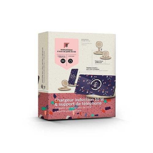 CHARGEUR PAR INDUCTION RAPIDE 10W & SUPPORT DE TELEPHONE - 5