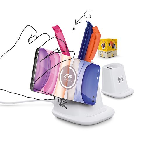 CHARGEUR INDUCTION OU CABLE POT A CRAYONS - 1
