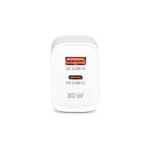CHARGEUR SECTEUR RAPIDE 30 W SORTIES USB QC & TYPE-C PD