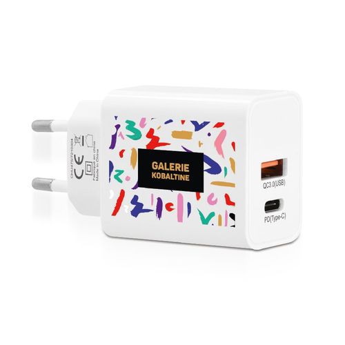 CHARGEUR SECTEUR RAPIDE 20 W SORTIES USB QC3.0 & TYPE-C PD - 4