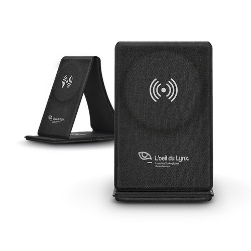 CHARGEUR INDUCTION 3 EN 1 ET SUPPORT PLIABLE EN rPET - 3