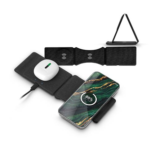 CHARGEUR INDUCTION 3 EN 1 ET SUPPORT PLIABLE EN rPET - 5