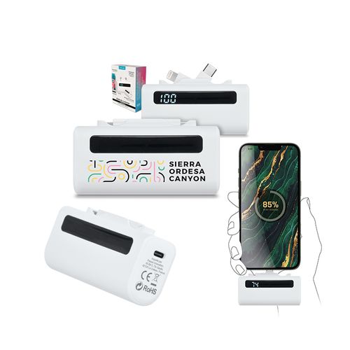 BATTERIE EXTERNE POWER BANK COMPACT 5000 mAh EN rABS - 1