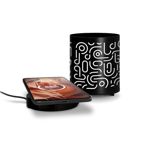 CHARGEUR PAR INDUCTION 10W AVEC FONCTION HUB ET POT A CRAYONS EN rAlu - 4