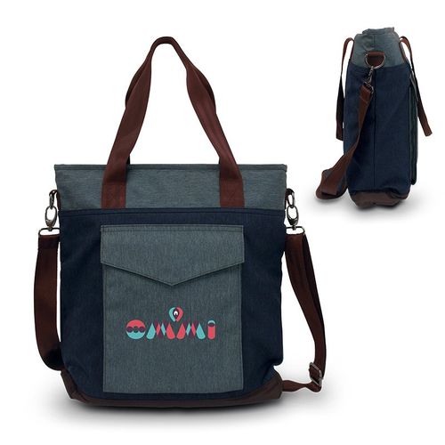 Multimaterial shoulder bag