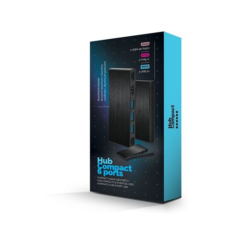 HUB MULTIPORT HDMI, USB-C & USB-A - 6