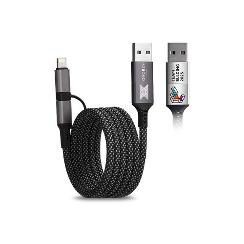 CABLE DE CHARGE 6 EN 1 A ENROULEMENT MAGNETIQUE