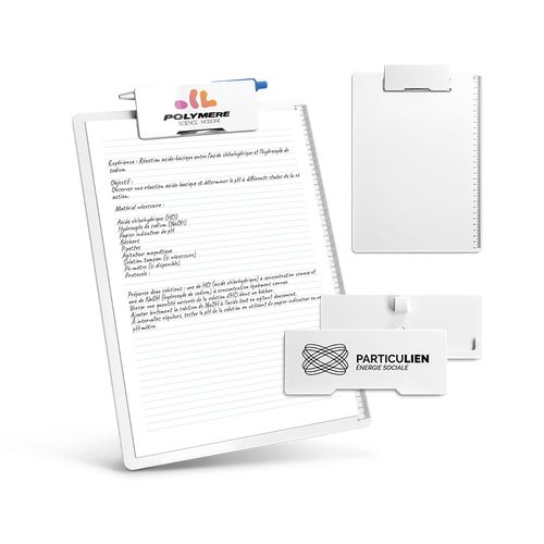 CLIPBOARD WITH PEN HOLDER