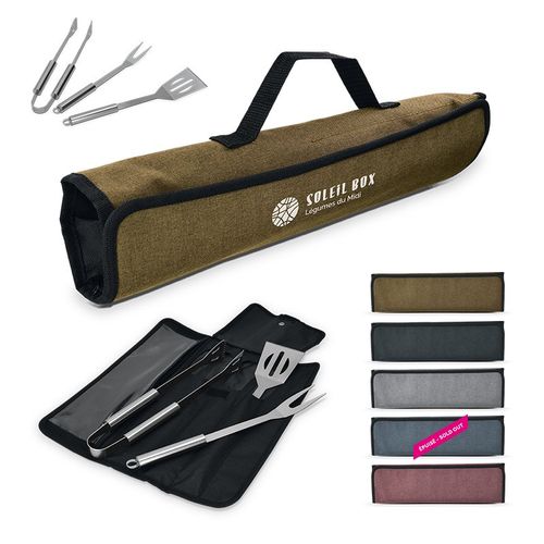 SET DE 3 USTENSILES POUR BBQ BARBECUE - 1
