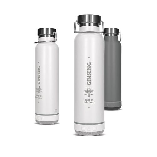 HAUT-PARLEUR ENCEINTE ET BOUTEILLE GOURDE ISOTHERME INOX 60 cl