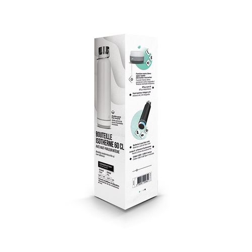 HAUT-PARLEUR ENCEINTE ET BOUTEILLE GOURDE ISOTHERME INOX 60 cl