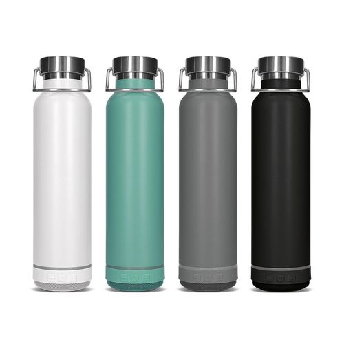 HAUT-PARLEUR ENCEINTE ET BOUTEILLE GOURDE ISOTHERME INOX 60 cl