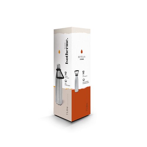 BOUTEILLE GOURDE ISOTHERME DOUBLE-PAROI INOX 1L - 6
