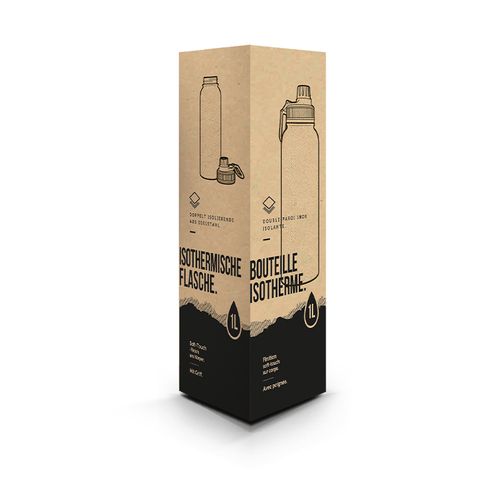 BOUTEILLE GOURDE 1 L ISOTHERME DOUBLE-PAROI FINITION SOFT TOUCH