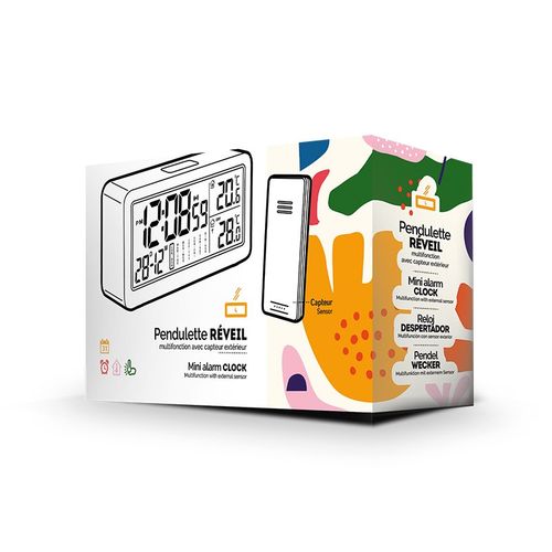 PENDULETTE REVEIL MULTIFONCTIONS AVEC CAPTEUR TEMPERATURE EXTERIEURE - 5