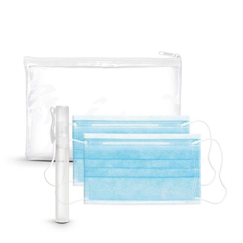 KIT TROUSSE ZIPPEE AVEC 2 MASQUES CHIR. ET VAPORISATEUR S.H.A. 9 ml - 4