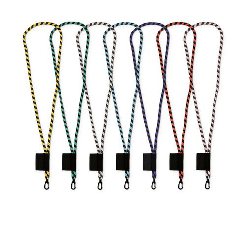 CORDON TOUR DE COU / LANYARD TUBULAIRE TISSEE 2 COULEURS - 2