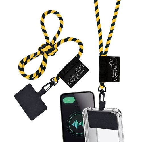 CORDON TOUR DE COU/LANAYRD TUBULAIRE TISSEE PORTE TELEPHONE - 3