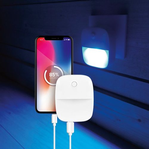 LAMPE VEILLEUSE AUTOMATIQUE ET CHARGEUR 2 USB thumbnail 4