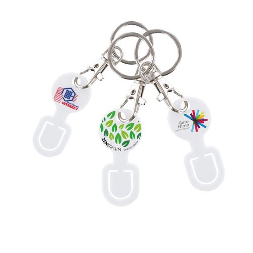 PORTE CLES MOUSQUETON PETIT MODELE AVEC CLIPCOURSE - 1