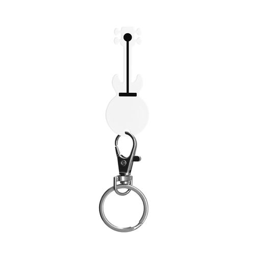PORTE-CLES MOUSQUETON AVEC JETON FORME GUITARE