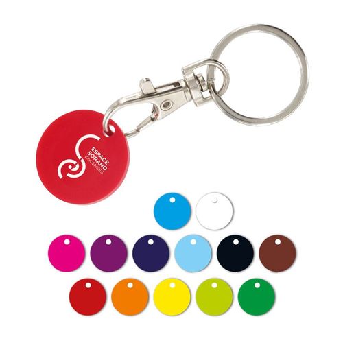 METAL KEY-RING WITH SNAP-HOOK & SHOPPING TROLLEY TOKEN