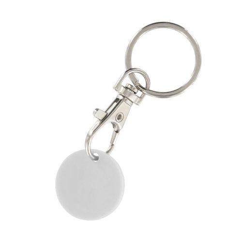 PORTE-CLES MOUSQUETON METAL AVEC JETON CADDIE