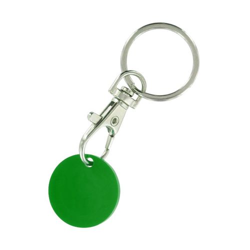 PORTE-CLES MOUSQUETON METAL AVEC JETON CADDIE
