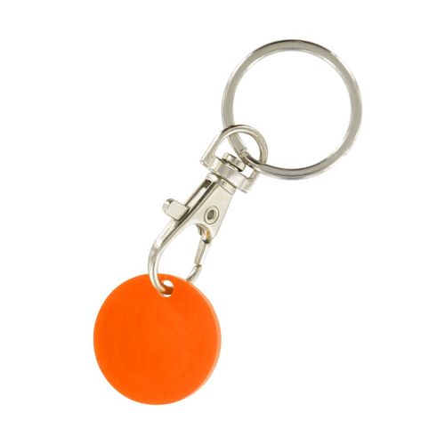 PORTE-CLES MOUSQUETON METAL AVEC JETON CADDIE