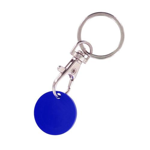 PORTE-CLES MOUSQUETON METAL AVEC JETON CADDIE