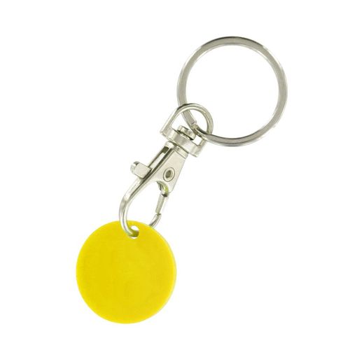 PORTE-CLES MOUSQUETON METAL AVEC JETON CADDIE