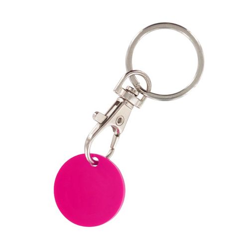 PORTE-CLES MOUSQUETON METAL AVEC JETON CADDIE
