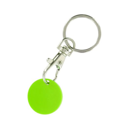 PORTE-CLES MOUSQUETON METAL AVEC JETON CADDIE