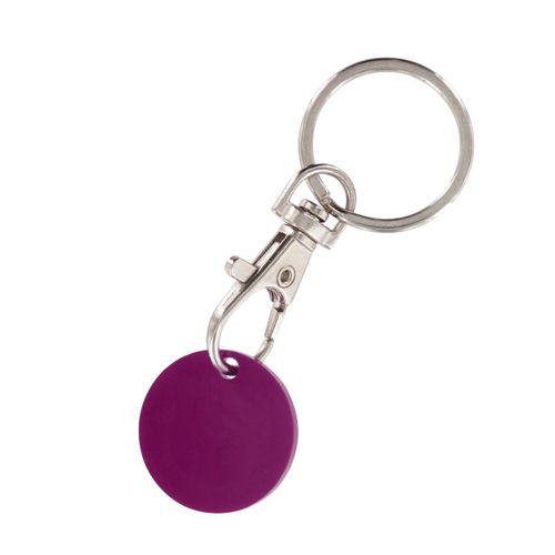 PORTE-CLES MOUSQUETON METAL AVEC JETON CADDIE