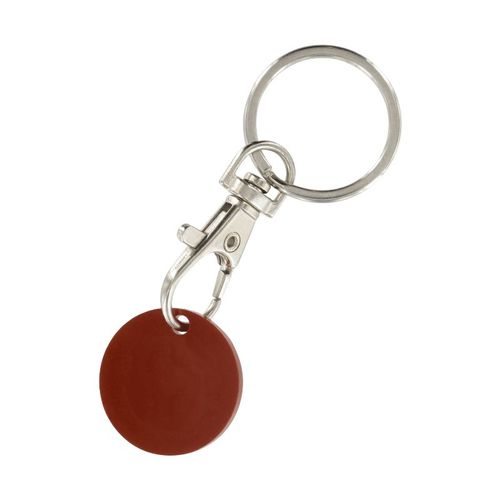 PORTE-CLES MOUSQUETON METAL AVEC JETON CADDIE