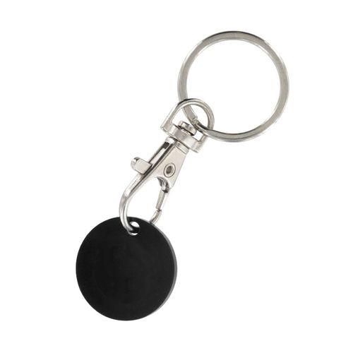 PORTE-CLES MOUSQUETON METAL AVEC JETON CADDIE